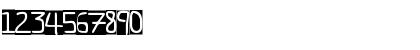 Download Pfvvbf7 inverted verybadfont7 Font Numeric Preview