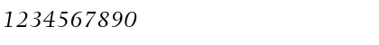Download Photina MT Italic Font Numeric Preview