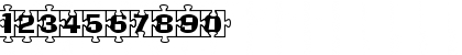 Download PiecesW Regular Font Numeric Preview