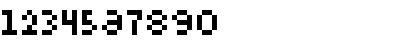 Download Pixie Five Regular Font Numeric Preview