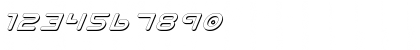 Download Planet N Shadow Italic Shadow Italic Font Numeric Preview