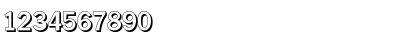 Download PlymouthShadow Bold Font Numeric Preview