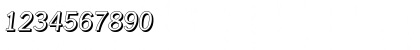 Download PlymouthShadow Italic Font Numeric Preview