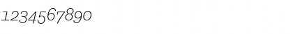 Download PrefaceLight Italic Font Numeric Preview
