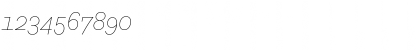 Download PrefaceThin Italic Font Numeric Preview