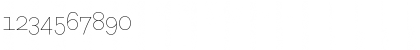 Download PrefaceThin Regular Font Numeric Preview