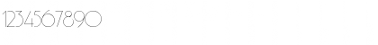 Download PremiumThin Regular Font Numeric Preview
