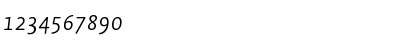 Download Profile Light Italic Font Numeric Preview