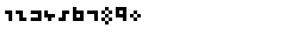 Download cool three pixels Regular Font Numeric Preview