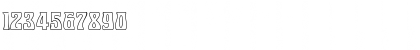 Download CoolOutline Regular Font Numeric Preview