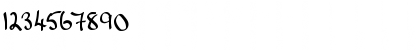 Download PT Script (Unreg.) Rainbow Regular Font Numeric Preview