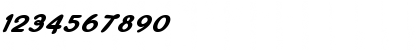 Download PunchyPowell Regular Font Numeric Preview