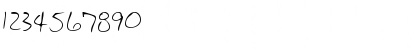 Download QuentinsHand Regular Font Numeric Preview