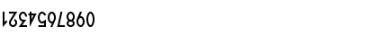 Download Quirkus Upside Down Regular Font Numeric Preview