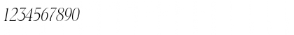 Download RalphBecker-ExtraLight Italic Font Numeric Preview