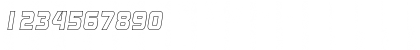 Download RandyBeckerOutline-ExtraBold Italic Font Numeric Preview