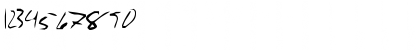 Download Rasputin 's Handwriting Font Numeric Preview
