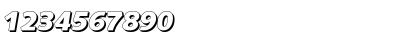Download RogerBeckerShadow-ExtraBold Italic Font Numeric Preview