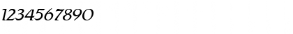 Download Romic Light Italic Regular Font Numeric Preview