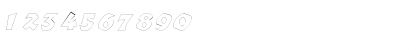 Download RomulusOutline Italic Font Numeric Preview
