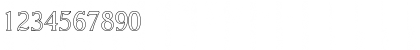 Download RonaldBeckerOutline-Light Regular Font Numeric Preview