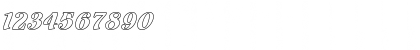 Download RothsteinOutline Regular Font Numeric Preview