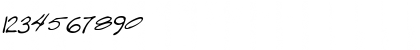 Download CoreysHand Italic Font Numeric Preview
