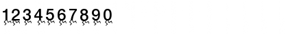Download RunningLetters Regular Font Numeric Preview