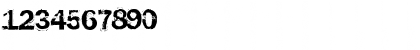 Download rusted plastic Regular Font Numeric Preview