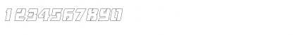 Download CorneredOutline Italic Font Numeric Preview