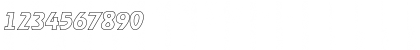 Download SalBeckerOutline BoldItalic Font Numeric Preview