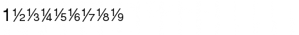 Download SansFractions Regular Font Numeric Preview