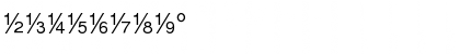 Download SansFractionsDiagonal Plain Font Numeric Preview