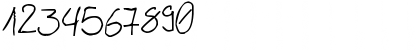 Download Sasu's Handwriting Regular Font Numeric Preview