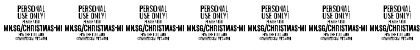 Download Christmas Miracle PERSONAL USE Regular Font Numeric Preview