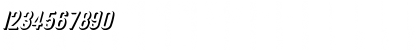 Download Shadow 3 Italic Font Numeric Preview