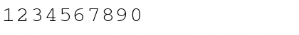 Download Cougel Plain Font Numeric Preview