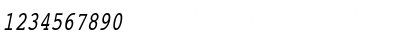 Download Courier Condensed Italic Font Numeric Preview
