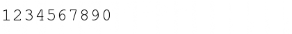 Download Courier Mon Regular Font Numeric Preview