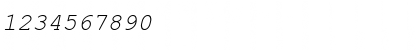 Download Courier New Digiscream Italic Font Numeric Preview