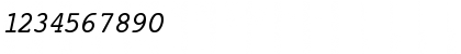 Download Courier-Normal-Italic Regular Font Numeric Preview
