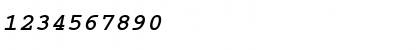 Download CourierCyr Bold Italic Font Numeric Preview