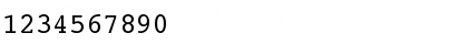 Download CourierET Regular Font Numeric Preview
