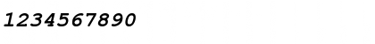 Download CourierSH Bold Oblique Font Numeric Preview