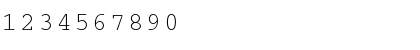 Download Courier Becker Regular Font Numeric Preview