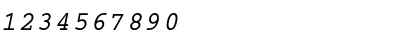 Download Courier Becker Bold Oblique Font Numeric Preview