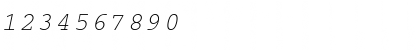 Download Courier Becker Oblique Font Numeric Preview