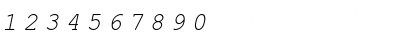 Download CourtierC Italic Font Numeric Preview