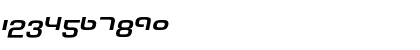 Download Tech Font Wide Italic Font Numeric Preview