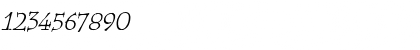 Download Tempus ITC TT Italic Font Numeric Preview